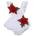 thumbnail image 1 of Combinaison Bébé Fille Imprimé Fleur Sans Manches Été Cool Romper, 1 of 8