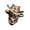 White copper, variant on Cattle Head Metal Charm Ornament For Keychains Jewelry Making Handmade Craft