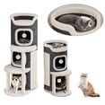 thumbnail image 5 of PrimeGo Cat Climbing Tower Cat Scratching Barrel with 3 Cat Caves Sisal Scratching Pad Multi-tier Cat Play Tower for Multi-cat Family, 5 of 7