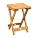 thumbnail image 1 of Taburete plegable de bambú para acampar, reposapiés portátil, silla de camping plegable 28cmx28.5cmx46.5cm, 1 of 9