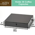 thumbnail image 4 of Nifty Solutions Non-Rolling Coffee Pod Drawer – Compatible with K-Cups, 36 Pod Capacity, Black, 4 of 7