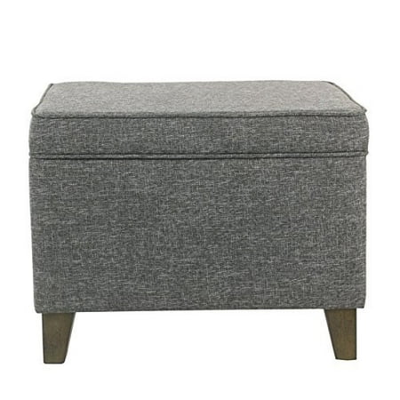 Medium Gray Slate - HomePop Medium Storage Ottoman - Slate Gray