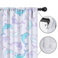 thumbnail image 4 of Funny Window Curtains for Kids Room - 42Wx63H Inch 2 Panels, Rod Pocket Colorful Cartoon Dolphins Patterns for Boys Bedroom Decor Preschool Classroom Curtains Playroom Living Room Window Drapes, 4 of 5