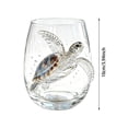 thumbnail image 4 of Artisanal Sea Turtle Glassware, 3D Sea Turtle Stemless Glasses, Handcrafted Marine Animal Bar Glass, Coastal Home Decor Gifts for Ocean Lovers Home/Office, 4 of 6