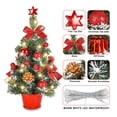 thumbnail image 2 of 18" Christmas Table Decorations Lighted Mini Tree, DIY Artificial Small Christmas Tree with Pine and Star, Perfect for Desktop Table Home Kitchen Dinning Hall Holiday, 2 of 6