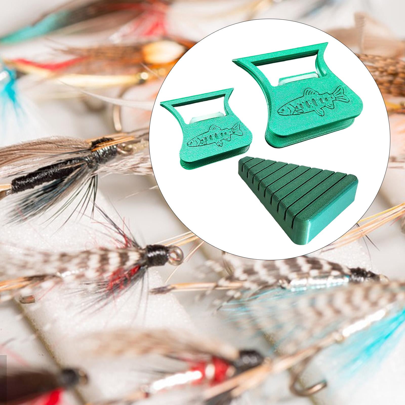 harayaa Fly Tying Hackle Pliers Fishing Parts Angler Gift Feather Clamps Portable Hackle Green