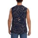 thumbnail image 4 of Fotbe Copper-Gold Gloss Outline Flower Men's Camiseta sin Mangas Estampada para Hombres, Playera Casual para Gimnasio, Entrenamiento, Playa-Medium, 4 of 7