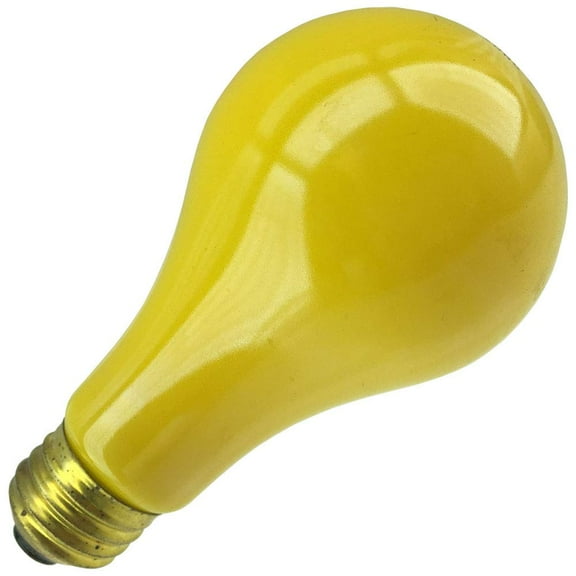 Industrial Performance Specialty/Decorative 75A21/Y, 75 Watt, 120 Volt, A21, Medium Base, Yellow Light Bulb (4 Pack)