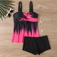 thumbnail image 3 of Women's Two Piece Swimsuit Fashionable Conservative Gradient Color Flat Leg for Beach Vacation,Hot Pink,S, 3 of 5