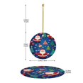 thumbnail image 4 of Adorno navideño colgante de Feliz Navidad para árbol de Navidad - Decoraciones colgantes de cerámica para fiestas - Ideas para regalar adornos navideños, 4 of 8