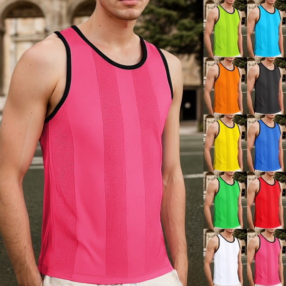Training Pinnies Adult Bibs Neon Scrimmage Vests for Soccer Basketball Volleyball Youth Football Gear