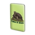 thumbnail image 1 of Tortoise Take It Slow Turtle Metal Rectangle Lapel Hat Pin Tie Tack Pinback, 1 of 3