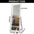 thumbnail image 6 of DWVO 65"x22" Full-Length Mirror with LED Lights, Rectangle Free Standing Floor Mirror, Wall Mounted Hanging Mirror, Dressing Mirror Touch Control, Full-Size Tall Mirror for Bedroom, 6 of 8