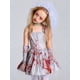 thumbnail image 2 of Lucakuins Disfraz de novia zombie para niñas gótico sin mangas vestido sangriento conjunto de trajes de cosplay de Halloween Lucakuins  moda, 2 of 8
