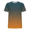 thumbnail image 5 of fatyb Men's Fashion Tshirts Gradient Color Graphic Tee Shirts Casual Short Sleeve Printed Summer Tops, 5 of 5