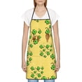thumbnail image 2 of cute clover apron,cooking aprons for man women,kitchen apron chef apron adjustable garden aprons with 2 pockets, 2 of 7