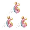 thumbnail image 1 of yingyy Party Balloon with Gradient Color Birthday Party Decor Aluminum Foil Balloon 32 Inch, Number 8 7 3PCS, 1 of 6