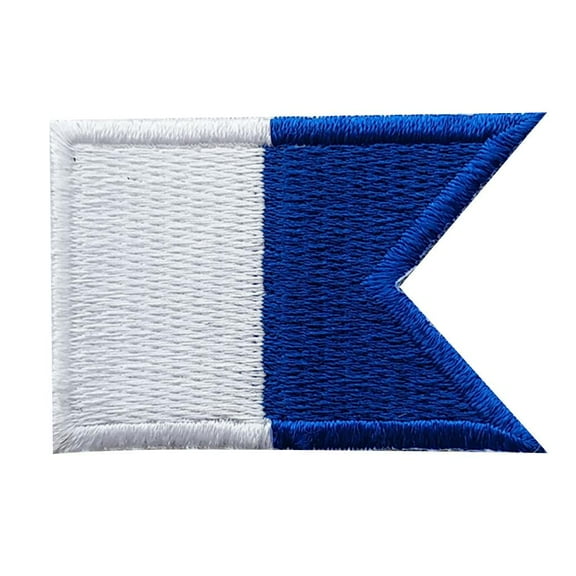 Scuba Diving Alpha Flag Flag Patch / Badge Blue White