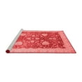 thumbnail image 2 of Ahgly Company Machine Washable Indoor Square Oriental Red Modern Area Rugs, 7' Square, 2 of 4