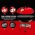thumbnail image 7 of OVENTE 14 inch BBQ Charcoal Grill, Dual Venting System, Stainless Steel, Red GQR0400BR, 7 of 7