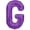 Purple, variant on NorthStar G Letter Foil Balloon
