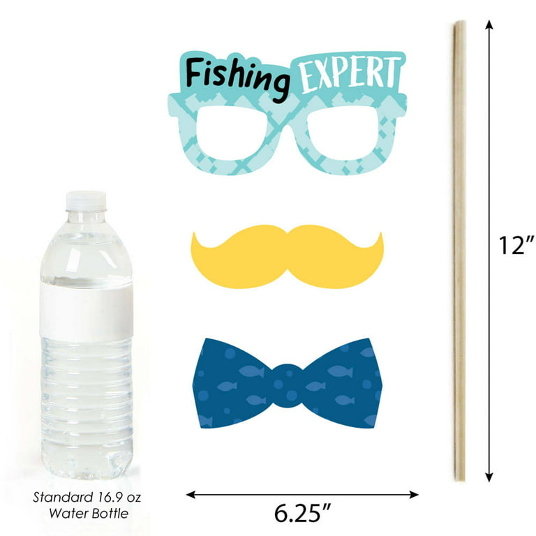 Big Dot of Happiness Let's Go Fishing - Fish Themed Birthday Party or Baby  Shower Photo Booth Props Kit - 20 Count 