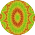 thumbnail image 1 of Ahgly Company Indoor Square Patterned Neon Orange Area Rugs, 3' Square, 1 of 6