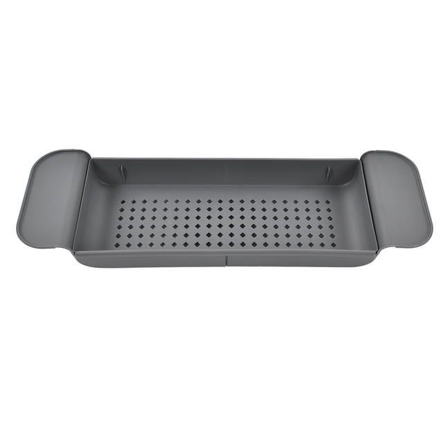 Bathtub Caddy Tray, Bathtub Rack Rust Resistant PP Waterproof For Candle For Wine For Towel Grey