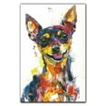 thumbnail image 2 of Miniature Pinscher Dog Wall Art Animal Oil Painting On Canvas Poster Dog Watercolor Colorful Cute Dogs Aesthetic Room Decor Canvas Poster Unframe 8x12 inch, 2 of 6