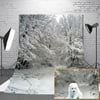 5x7ft White Snow Covered Forest Road Christmas Photography Backdrop Vinyl Fabric Winter Photo Background