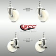 thumbnail image 2 of 4 Inch 316SS Nylon Wheel Swivel 10mm Threaded Stem Caster Set 2 Brakes SCC, 2 of 2