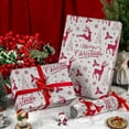 thumbnail image 4 of HOMERAL Christmas Wrapping Paper Roll - 17 Inch X 33Feet - Glitter Sparkle Reindeer, 4 of 7