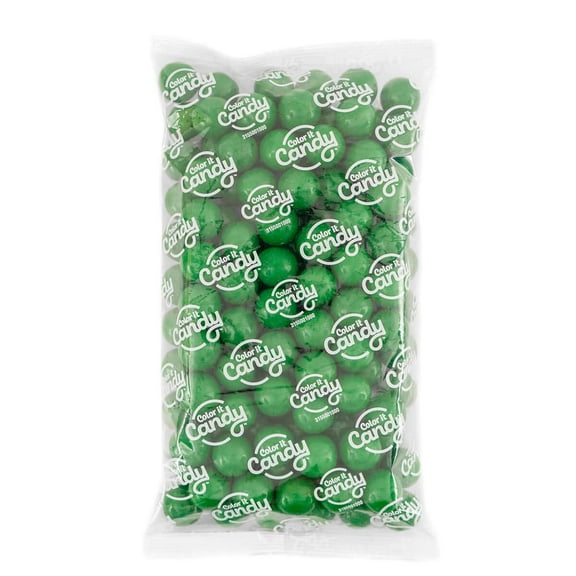 Color It Candy Dark Green 1 inch Gumballs 2 Lb Bag - Perfect For Table Centerpieces, Weddings, Birthdays, Candy Buffets, & Party Favors.