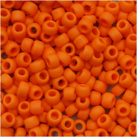 Beaded Pumpkin - Toho Round Seed Beads 8/0 #50AF 'Opaque Frosted Pumpkin' 8 Gram Tube