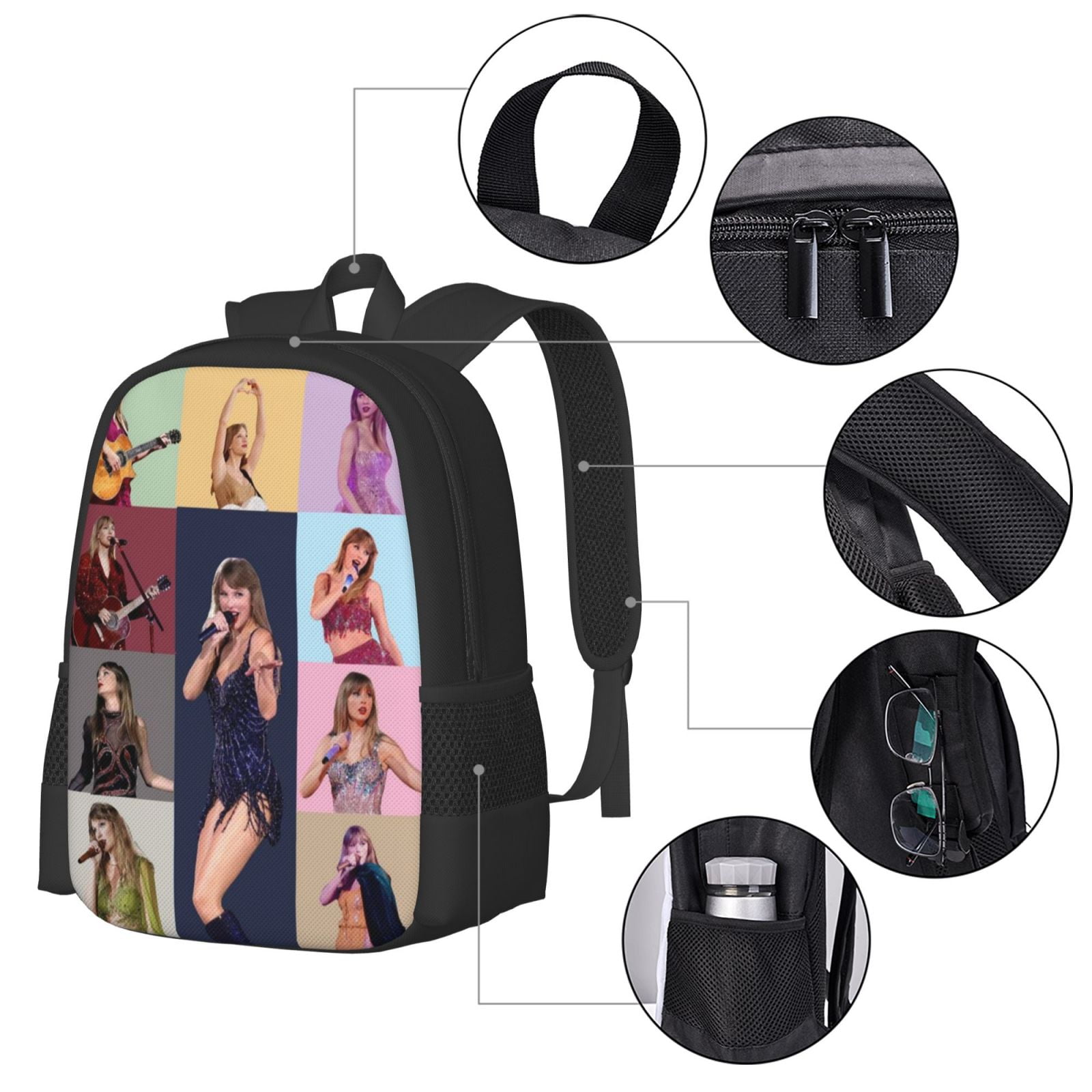 Taylor Swift The Eras Tour Backpack,3D Print Laptop Backpack Lightweight  Casual Daypack Bookbag 16.5 in 
