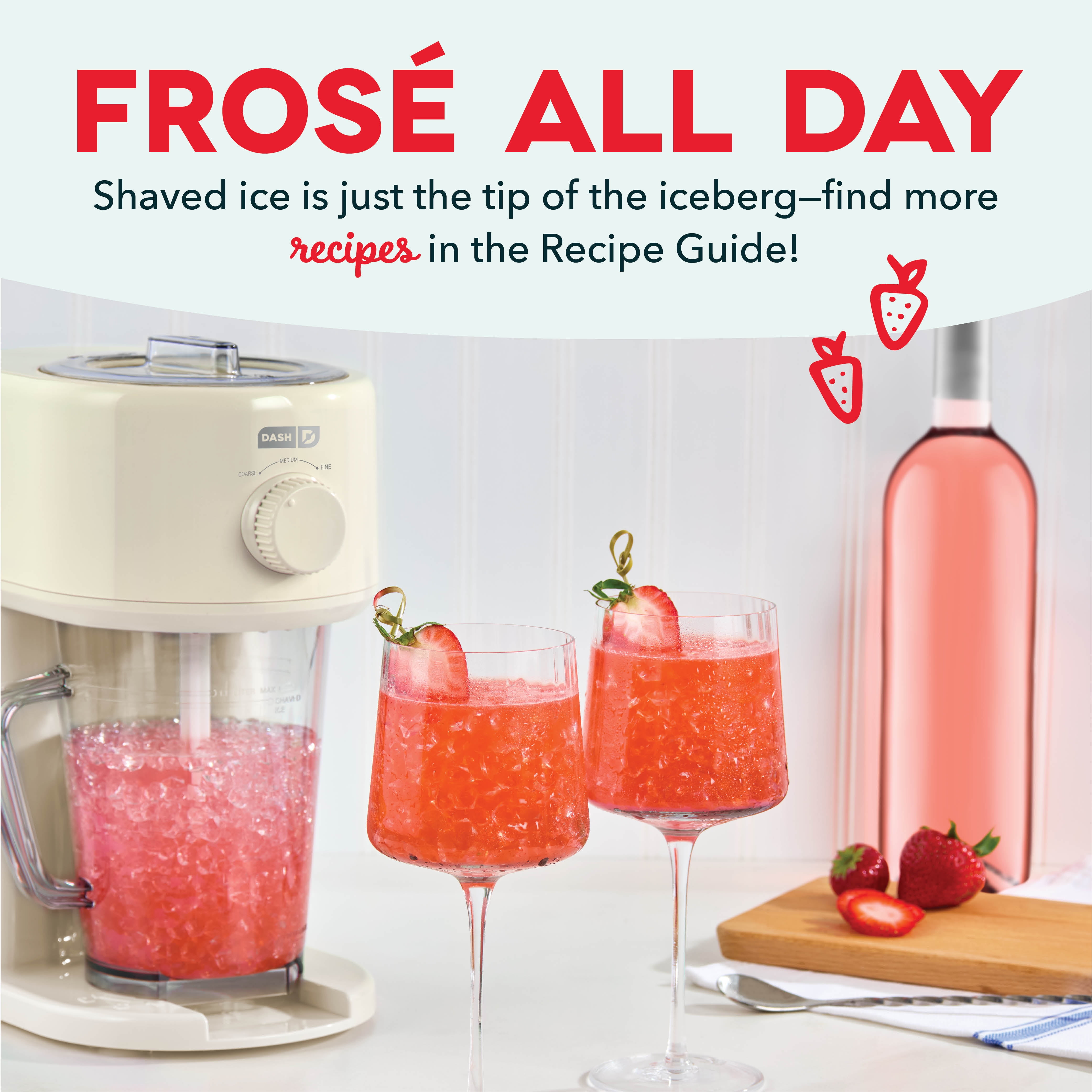 Dash Deluxe Shaved Ice & Slushy Maker with Serving Pitcher, 1L,  for Homemade Shaved Ice, Snow Cones, Slushies, Cocktails & More, Cream