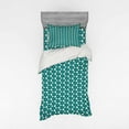 thumbnail image 2 of Ambesonne Abstract Bedding Set 4 Pcs, Citrus Fruit Tropical, Queen, Sea Green Teal White, 2 of 3