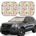 thumbnail image 6 of Kdxio Colorful Donuts Print 2-Piece Sun Shade Front Windshield - Foldable Car Front Window Sunshades for Most Sedans SUV Truck, 6 of 6