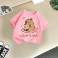 thumbnail image 3 of Kiijoy Big Girls Short Sleeve T-Shirt Cartoon Capybara Casual T Shirt, Sizes 8-10, 3 of 3