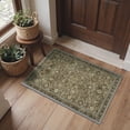 thumbnail image 2 of DEORAB 2x3 Area Rugs Persian Olive Green Low Pile Lightweight Machine Washable Non Slip Rug for Kitchen, Entryway, Front Door, Bathroom, 2 of 8