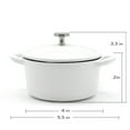 thumbnail image 6 of RJ Legend 8.5 oz Cast Iron Pot, Enameled Cast Iron Mini Pot, Round Mini Cocotte, 5.5-Inch Cast Iron Pot with Lid, 3-Piece Cast Iron Set - Green - White - Yellow, 6 of 8