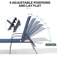 thumbnail image 3 of Crestlive Products Adjustable Steel Chaise Lounge Chair, 6‑Position Recliner with Rust-Resistant Frame (Navy Blue), 3 of 8