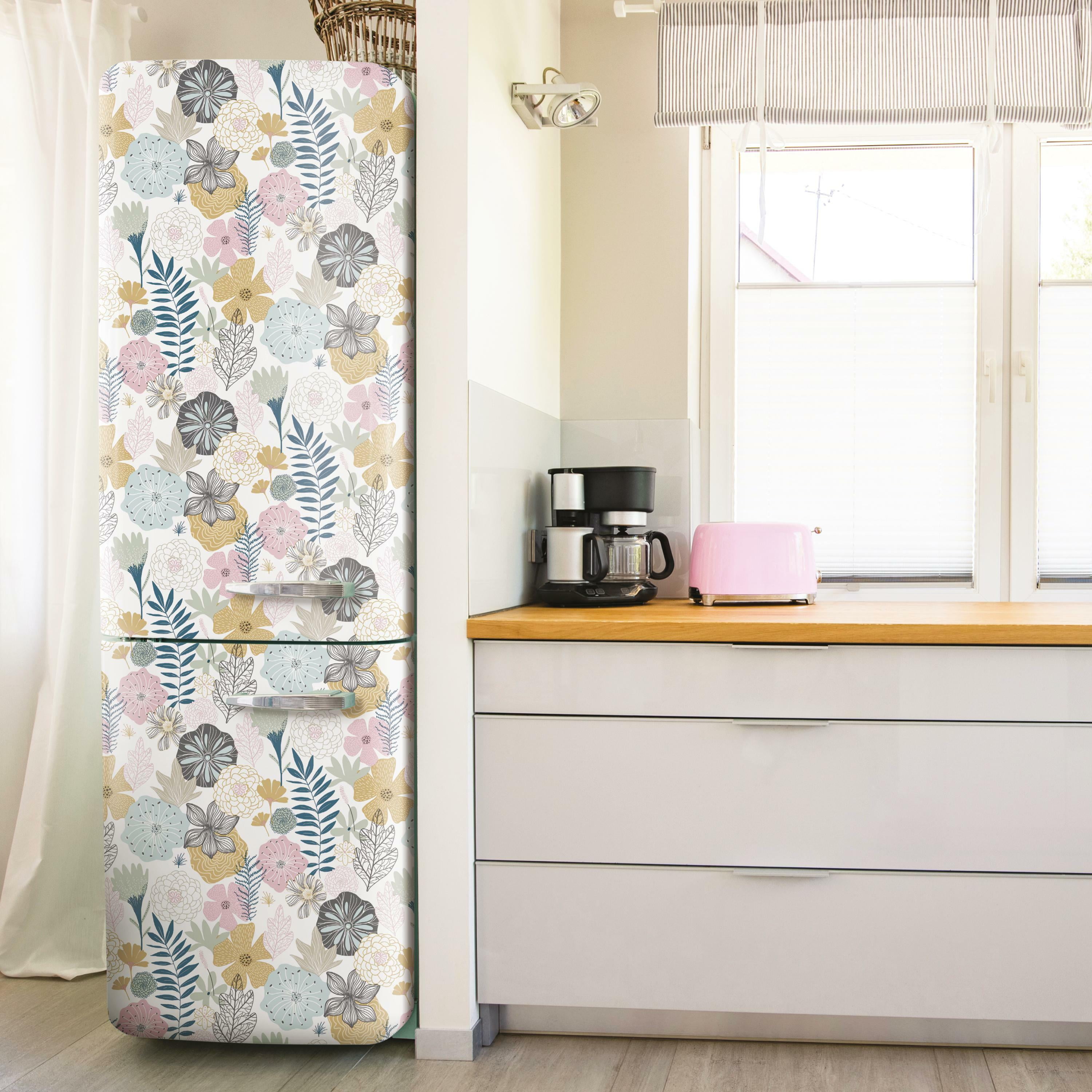 (2 pack) RoomMates Perennial Pink Floral Peel and Stick Wallpaper, 20.5 inches x 18 feet, 1 roll,