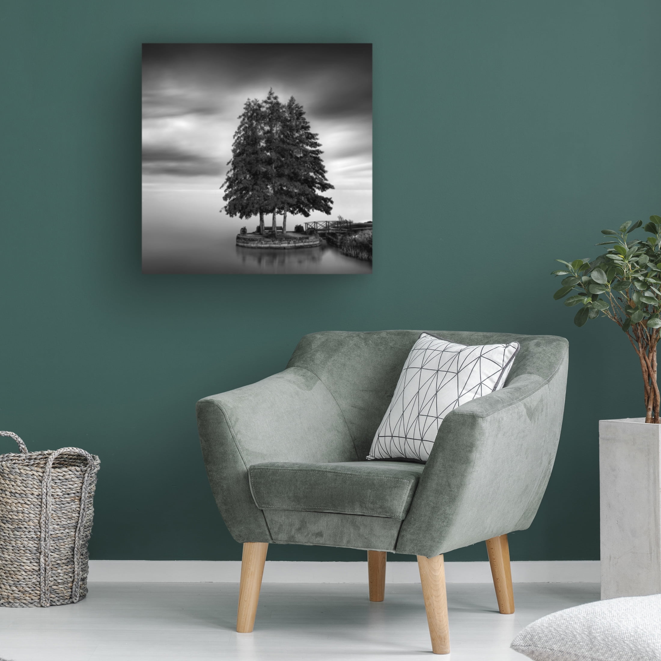 Canvas Wall Art - George Digalakis 'Sweden Landscape' Wall Art for Living Room, Bedroom, or Office D?cor by Trademark Fine Art - 35 x 35 Inches