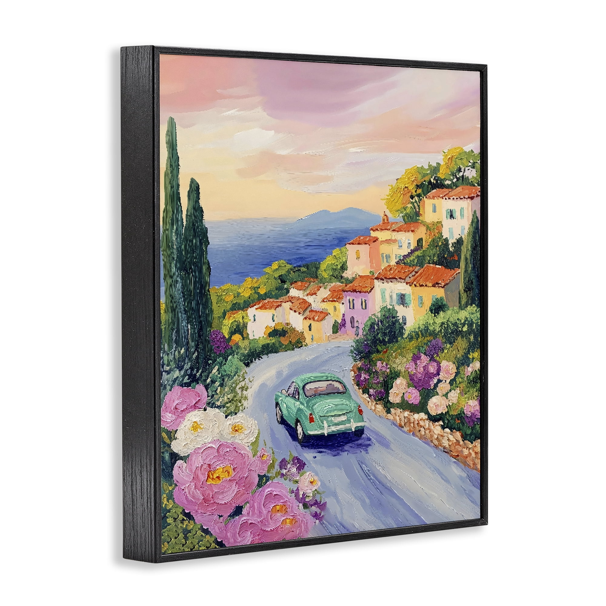 Stupell Industries Driving Along The Coast Black Framed Giclee Art, design by The Prints Vibe