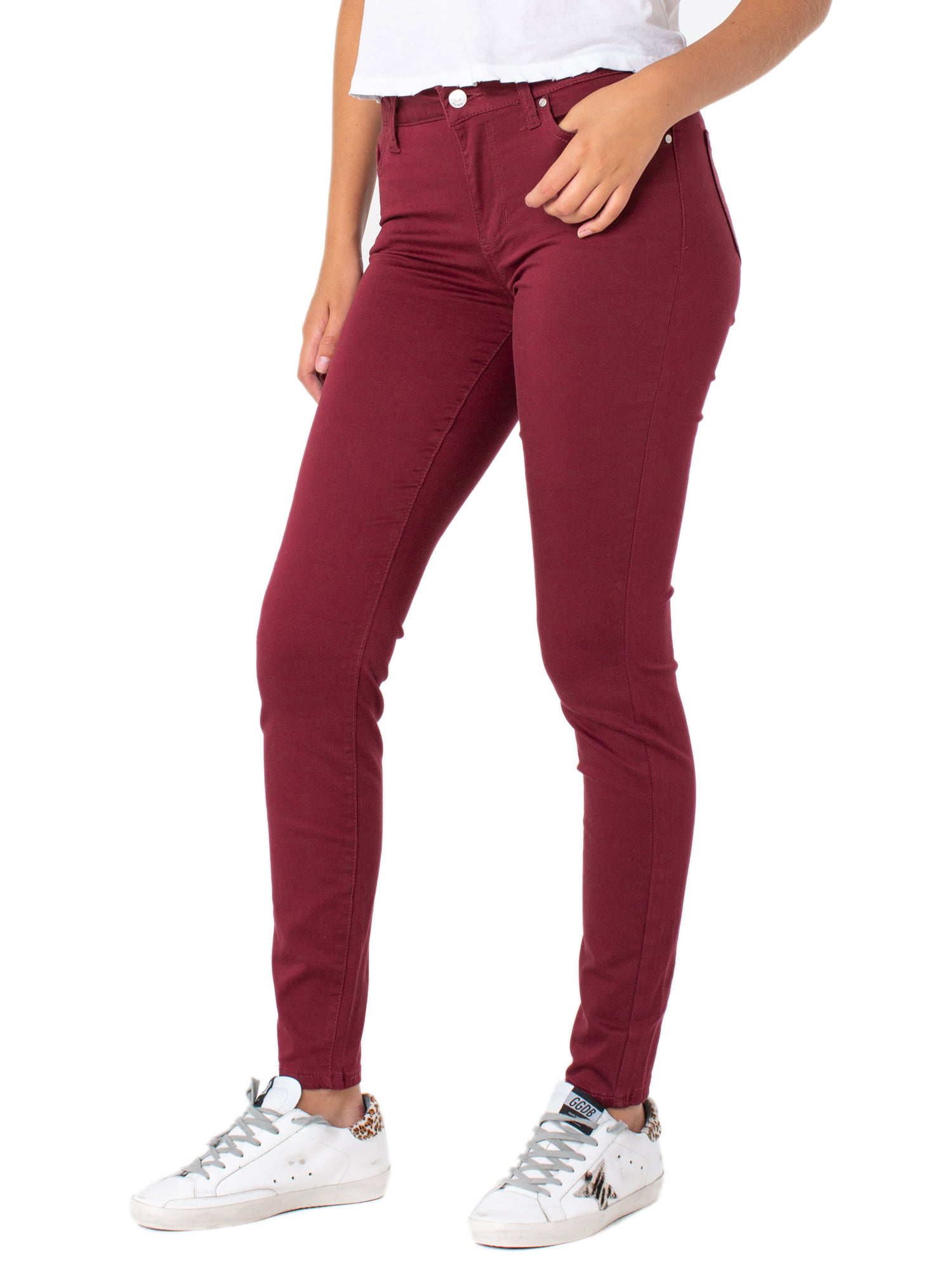 Celebrity Pink Womens Mid Rise Colored Skinny Pants