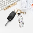 thumbnail image 5 of Wukai Colorful Poodle Dog Print Leather Car Keychain, Universal Key Fob Keychain, Leather Key Chain Holder for Men and Women,360 Degree Rotatable, 5 of 5