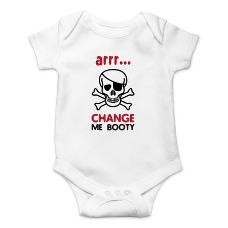 

Arrr Change Me Booty - Pirate Joke Captain Adorable - Cute One-Piece Infant Baby Bodysuit