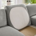 thumbnail image 3 of SureFit Cedar Stretch Textured Sectional Slipcover, Extra Long Couch Cushion, Single 80" x 48", Gray, 3 of 6