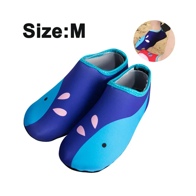 Zapatos de agua para niños, calcetines antideslizantes de secado rápido para niños pequeños, variante azul violeta, talla M